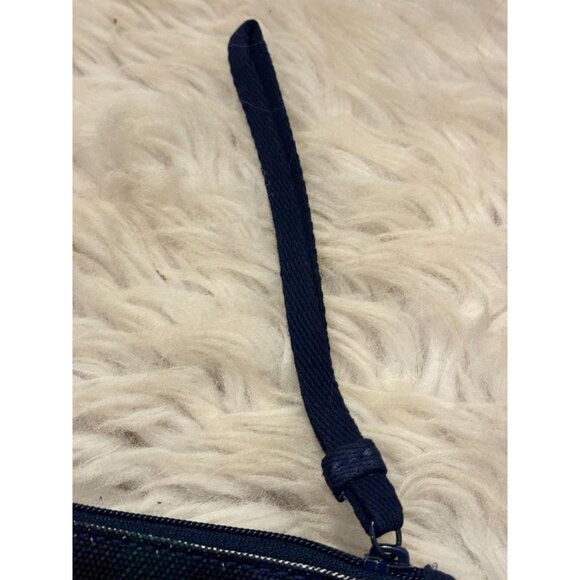 NEW Lands' End Canvas Zippered Wristlet Zippered Pouch Plaid Print - Picture 3 of 10